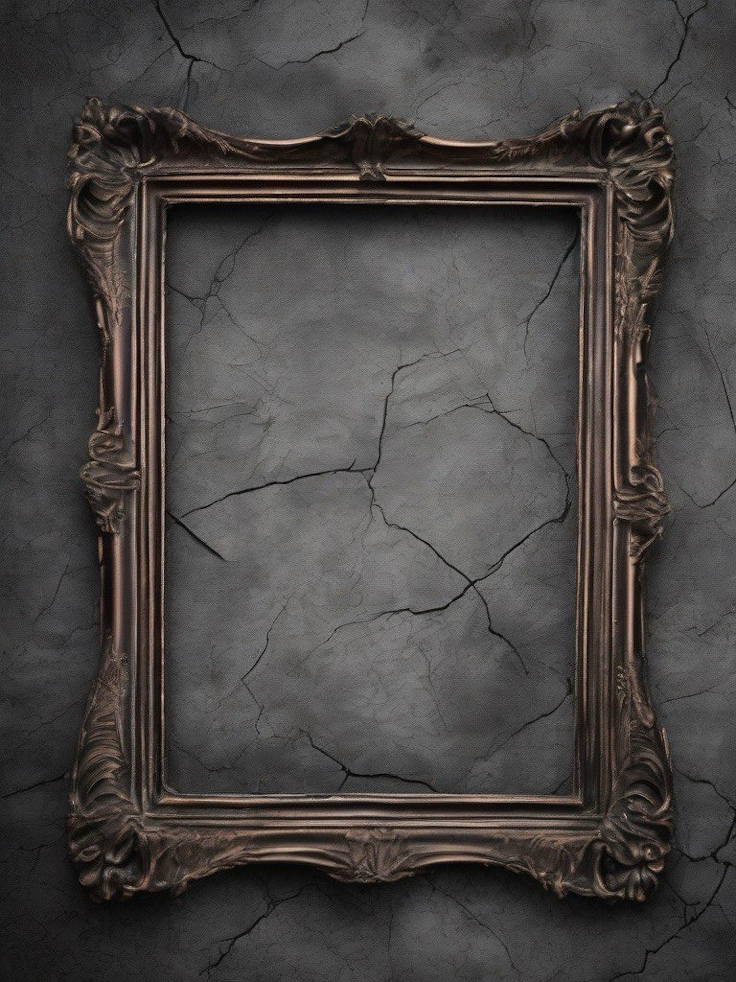 Cornice decorativa in stile classico su sfondo scuro