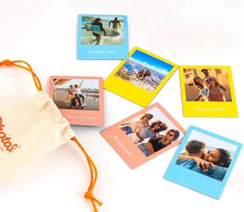 Vintage photo magnets — set of 8
