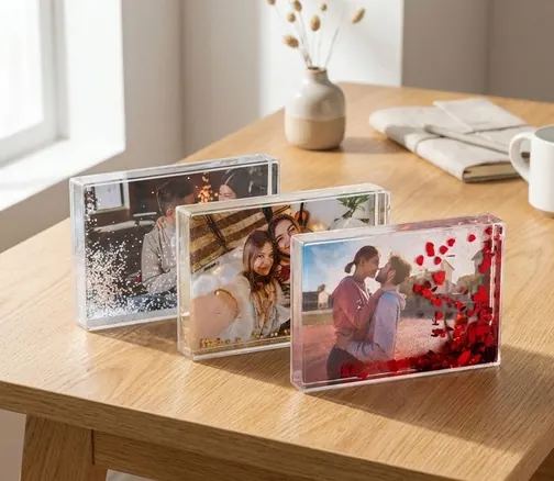 Glitter table frame with photo
