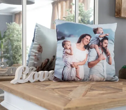 Double-sided square satin cushion