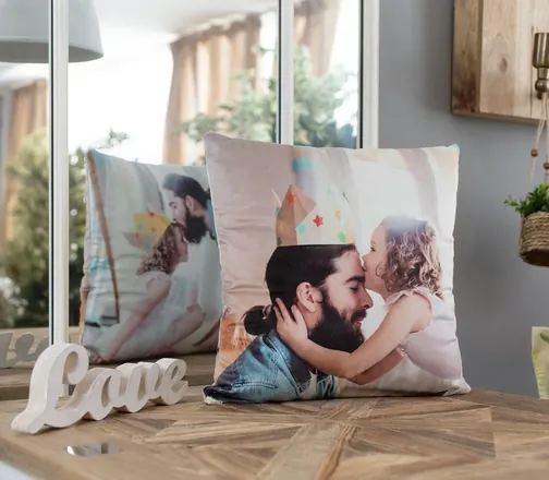 Double-sided square velvet cushion