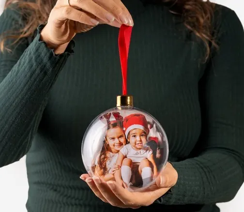 Large Christmas bauble with photo