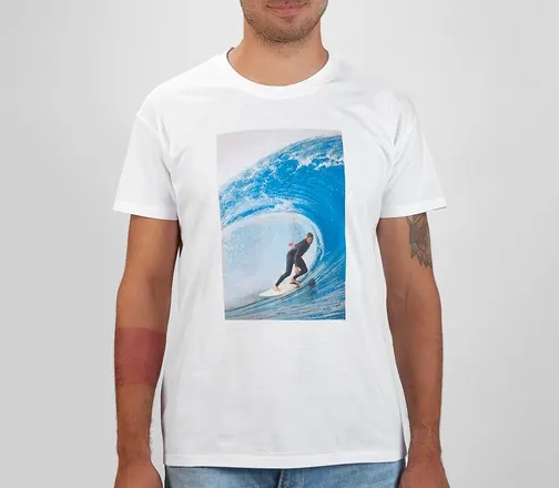 Men's cotton T-shirt with personalised photo